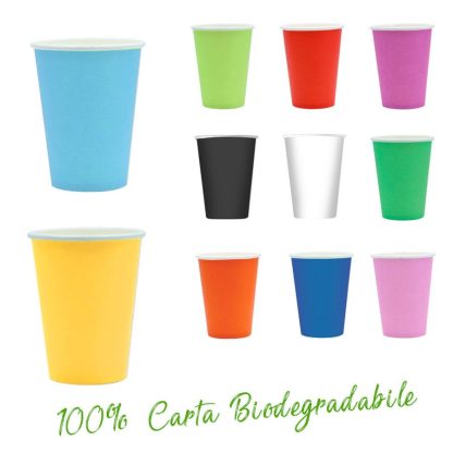Bicchieri Ecolor Biodegradabili - Vari Colori