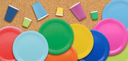 Piatti Grandi Ecolor Biodegradabili - Tutti i colori